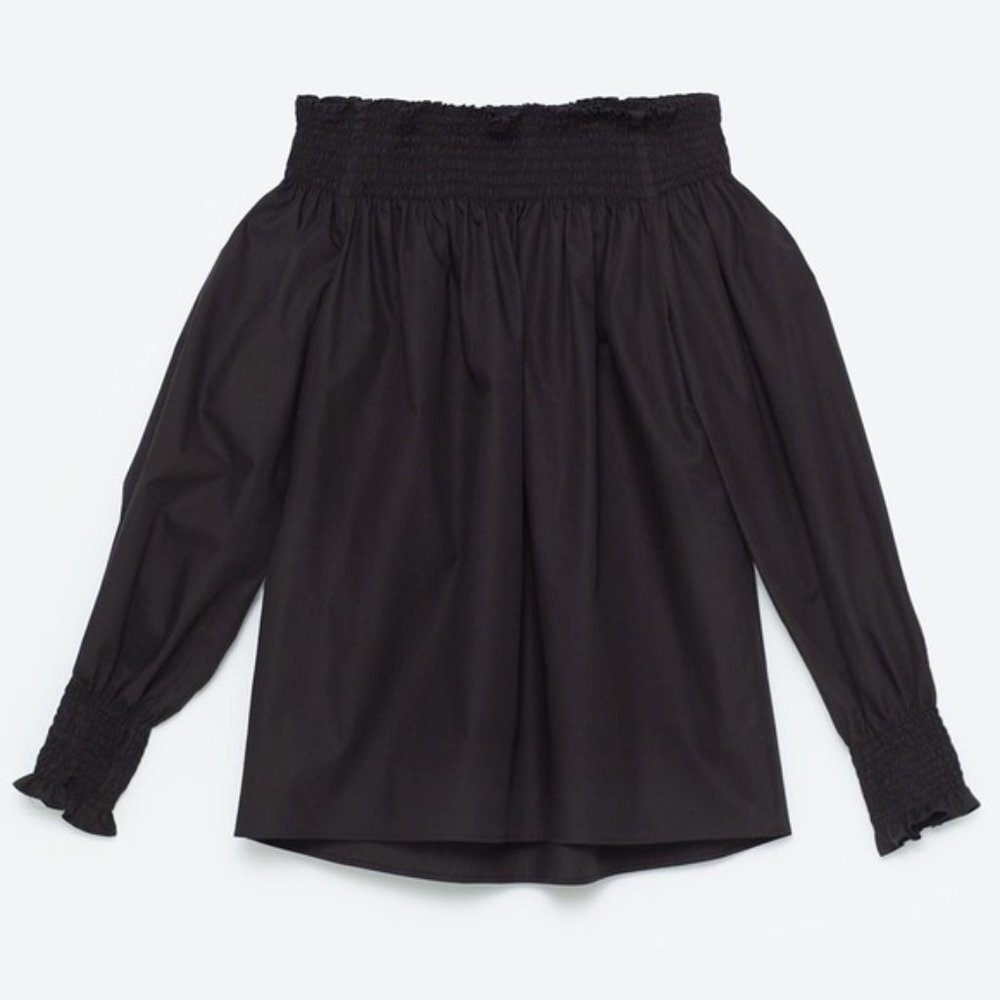 ZARA OFF THE SHOULDER BASIC TOP